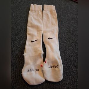 Nike Dri-FIT White Athletic Socks